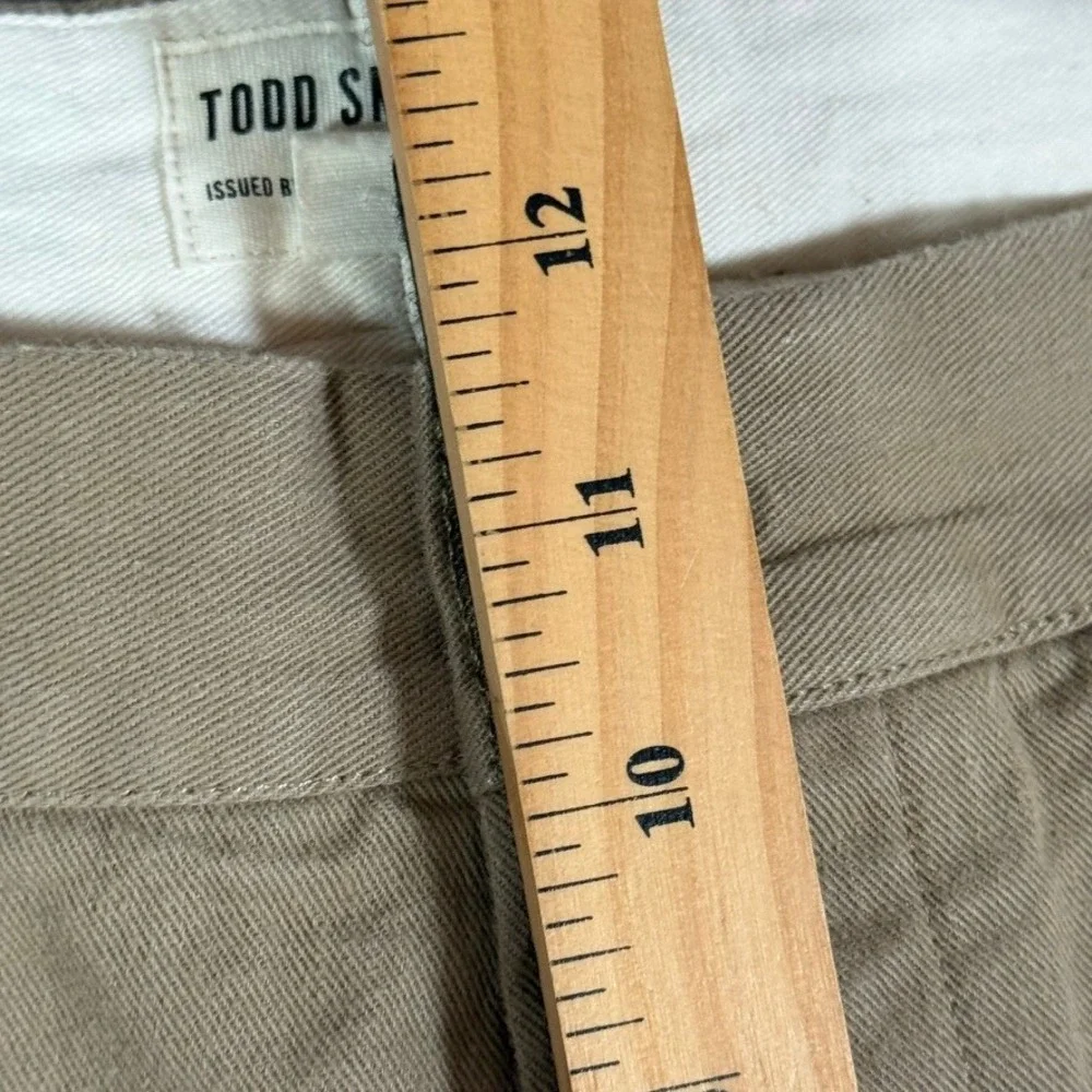 Todd Snyder Mens Selvedge Chino Pants Khaki Tan 100% Japanese Cotton 36x32